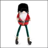 Christmas Decorations Christmas Decorations Nutcracker Soldier Doll Walnut Long Legs Plush For Home Navidad Natal Gift Kid 220914 Dr Dhcqn