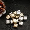 Tafelwijnrekken Roestvrijstalen ijsblokjes Herbruikbare koelstenen voor whiskywijn Houd uw drankje langer koud SGS Test Pass Kerstbar 221110
