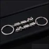 Andra hush￥llsorganisationer Novelty Mini Train Shaped Keychains Zink Eloy Vintage Train Keyrings For Tourist Gifts 5028 Q2 D DHCBQ