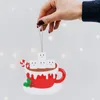 Christmas Decorations Cute Coffee Cup Ornaments Tree Pendants Resin DIY Personalized Family Pendant 2022 Year Approving