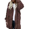 Womens Wool Blends Winter Warm Women Fashion Faux Fur Coated Cater Cardigan Furry Outwear 221113