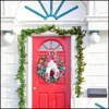 Weihnachtsdekorationen Weihnachtsdekorationen Take Easter Big Thief Burlap Stealer Design Home Front Door Wreath Hoop Xmas Decor 22090 Dhnty