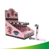 Acessórios para fumar Cachimbo de vidro LADY HORNET 94 MM Longo Rosa Fumar Cachimbos One Hitter 24 PCS Display de papel Filtro Dicas Bocal Atacado