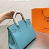 Messenger äkta läder bk designer handväskor samma axelväskor läder kvinnliga platina fabriksuttag mångsidig luxurys kuy6