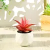 Fleurs décoratives plantes artificielles plantes succulentes Simulation en pot avec Pot de fleur Mini différent pour la décoration intérieure