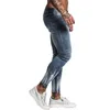 Herrenjeans GINGTTO Jeans für Männer Slim Fit Super Skinny Jeans für Männer Street Wear Hip Hop Knöchellang Enger Schnitt Eng am Körper Große Größe St T221102