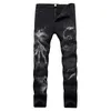 Heren jeans 2022 donkere streetwear schedel print punk mannen vintage slanke jeans broek hiphop stretch katoen denim broek voor tieners pantnes t221102