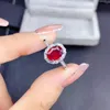 Кластерные кольца kjjeaxcmy fine jewelry 925 стерлинговое серебряное инкрустация натурального рубинового робинского стиля китайского стиля простые овальные кольцо