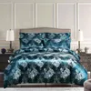 Sängkläder set EGW Drop Däcke Cover Set 2/3st Bed Linen Pudow Case Luxury European Jacquard Stain Bedclothes AU/EU/US 200 200 cm King