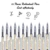 54pcs/set 0.35mm هلام امتحان مدرسة امتحان مدرسة Pallpoint Pen الأزرق الأحمر الحبر الأسود القابل للاستبدال قضبان kawaii القرطاسية