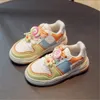 Children's Colorful Sneakers 2023 Spring New Girls' Cute Little Flowers Casual Shoes Middle and Large Child Soft Sole Non-slip Girls Running Shoes