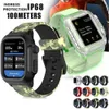 Smarta remmar Vattentäta skaldykning Integrerade remssatser Täckskydd med Watchband Band Armband Fit Iwatch 8 7 6 SE 5 4 för Apple Watch 45mm 40mm 44mm och 42mm