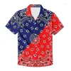 Męskie koszule zwykłe producenci odzieży Bandana dla mężczyzn Stylowa koszula