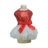 Abbigliamento per cani Moda Principessa Vestiti per animali domestici Vestito con paillettes fresco per cani Chihuahua Teddy Yorkies Abiti con fionda luminosa Gonne di pizzo Forniture per animali domestici