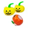 Pumpkin shape Hookahs Christmas Silicone Bong with transperant glass bowl colorful 137g Silicone smoking water pipes