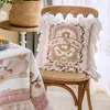 Kudde Rose Powder French American Pillow Case Light Luxury Lace vardagsrum bäddsoffa sängpastoral romantiker