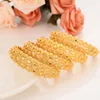 Bangle Yellow 24 K Fine Solid Gold GF Cuff Women Dubai Bride Wedding Ethiopian Bracelet Africa Jewelry Charm Party Gifts