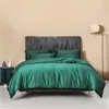 Bettwäsche-Sets aus hochwertiger, langstapeliger Baumwolle, einfarbig, atmungsaktiv, seidig weich, Bettbezug, Bettlaken/Spannbettlaken, Kissenbezüge in voller Größe