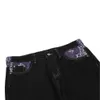 Męskie dżinsy 2021 Nowy przylot blok kolorów Vintage czarni mężczyźni Hip Hop workowate dżinsy Pantie proste luźne dżinsowe spodnie Pantnes Hombre T221102