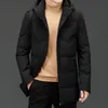 Parka da uomo in piumino di marca di fascia alta moda casual lungo 90% giacca da uomo in anatra con cappuccio giacca a vento nera piumino abbigliamento invernale 221114