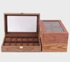 Cajas de reloj 3 colores Inicio de calidad superior 12 Girds Men Box Caja de madera de lujo para relojes