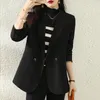 Women's Suits Wholesale High-quality Casual Autumn Red Blazer With Pocket For Women Fashion Elegant Outwear Formal Jacket Women's Coats