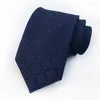 Bow Ties Original Explosion Models 2022 Fashion Quality Decorative Tie Polyester Jacquard 8cm Lattice Slim Dress Business