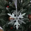 Juldekorationer 1st Clear Crystal Snowflake Hanging Decor Tree Acrylic Decorative DIY Presenttillbeh￶r