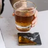 Tovagliette 2pcs Nordic Luxury Creative Simple Ceramic Coasters Ink Marble Cup Mat antiscivolo Isolamento termico in sughero Tovaglietta piattino