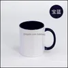 Mugs Blank Sublimation Ceramic Mug Color Handle Inside Cup By Ink Diy Transfer Heat Press Print Sea Hhc6845 1780 T2 Drop Delivery Ho Dh3Vx