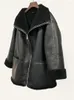 Women's Fur Faux Women Coat Autumn Winter 2022 Warm Turn-Down Collar Zipper 2 Colors Outerwear Ladies Loose Jacket