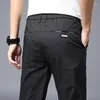 Men's Pants Korean Style Men'S Ice Silk Casual 2022 Spring Summer Business Straight Elastic Trousers Male Thin Loose Sweatpants