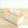 Tissue Boxes Napkins Japanese Tissue Box Wooden Er Toilet Paper Solid Wood Napkin Holder Case Simple Stylish Home Car Dispenser 22 Dhenh