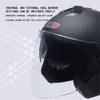 Motorcycle Helmets 2022 Open Face Dual Lens Cafe Racer Helmet Inner Sun Visor Safety Casco Moto Half Vintage ABS Motorbike For Kids