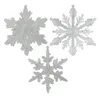 Weihnachtsdekorationen, Schneeflocken-Tropfen-Ornament, Acryl, hängende Kristall-Dekoration für Baum, Jahr, Partyzubehör