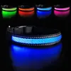 Collares de perros Correo Nylon Collar de perros Flash Saféy Led Glow Impermeable Arnés de perros Collares Accesorios Perros Luminoso Fluorescen Suministro de mascota 221109