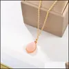 Collane con ciondolo Trendy Resina Pietra Druzy Collane Pendenti a forma di goccia per le donne Collana con ciondolo in oro Gioielli estivi di moda Deliv Dhllr