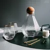 Botellas de agua Hervidor de agua Vasos de vidrio Nórdico Geométrico Juego de jarra fría Taza Artículos para beber Jarra de jugo simple para el hogar