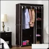 Storage Holders Racks Portable Clothes Closet Wardrobe With Nonwoven Fabric And Hanging Rod Quick Easy To Assemble Dark Size 67 19 Dhmqd