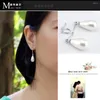 Dangle Earrings Noble Fashion Sterling Silver Big Pearl Drop For Women Delicate & Elegant Accessories Jewelry