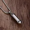 Pendant Necklaces Prayer Scripture Tube Perfume Bottle Necklace For Men Women Stainless Steel Ashes Memorial Keepsake Cremation Jewelry