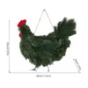 Fiori decorativi Natale Gallo Ghirlanda di pollo Rami artificiali Foglie verdi Ghirlanda per porta d'ingresso Stagionale Parete artigianale D C8T9