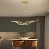 Chandeliers Gold/Black Modern LED Chandelier Fixtures For Kitchen Living Dining Room Cord Hanging Home Decor