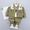 Completi di abbigliamento Ragazzi Bambini Moda Cartoon Baby T-shirt a maniche lunghe Cappotto e pantaloni Tuta 3 pezzi Abiti Tuta sportiva per bambini 1-4 anni 221028