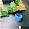 Bröllopsringar Colorf Acrylic Open Ring Irregar Candy Color Rings for Kids Girls Jewelry Drop Delivery DHU2F