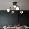 Chandeliers Retro Chandelier Led Gold Black Dimmable Lighting For Living Room Study Foyer Bedroom Decor Kitchen Island