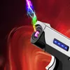 The latest 83MM charging lighter personality creative style gas electric double pistol style a variety of styles to choose from support customized logo