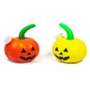 Pumpkin shape Hookahs Christmas Silicone Bong with transperant glass bowl colorful 137g Silicone smoking water pipes