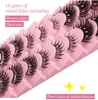 3D Diamond Eyelashes Extensions Natural Long Thick Full Strip Lashes Fluffy Dramatic Charming Eyelashes For Stage makeup