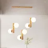 Żyrandole LED żyrandol do stolika kuchennego salonu do sypialni dom mroczny szklany abażur wiszące światła zawieszenia wielokrotne oprawie